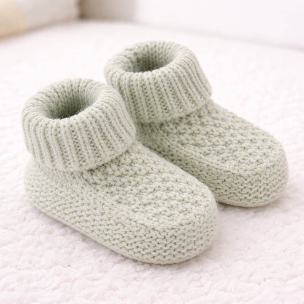 Embroidered Sage Green Blanket, Hat and Booties Gift Set