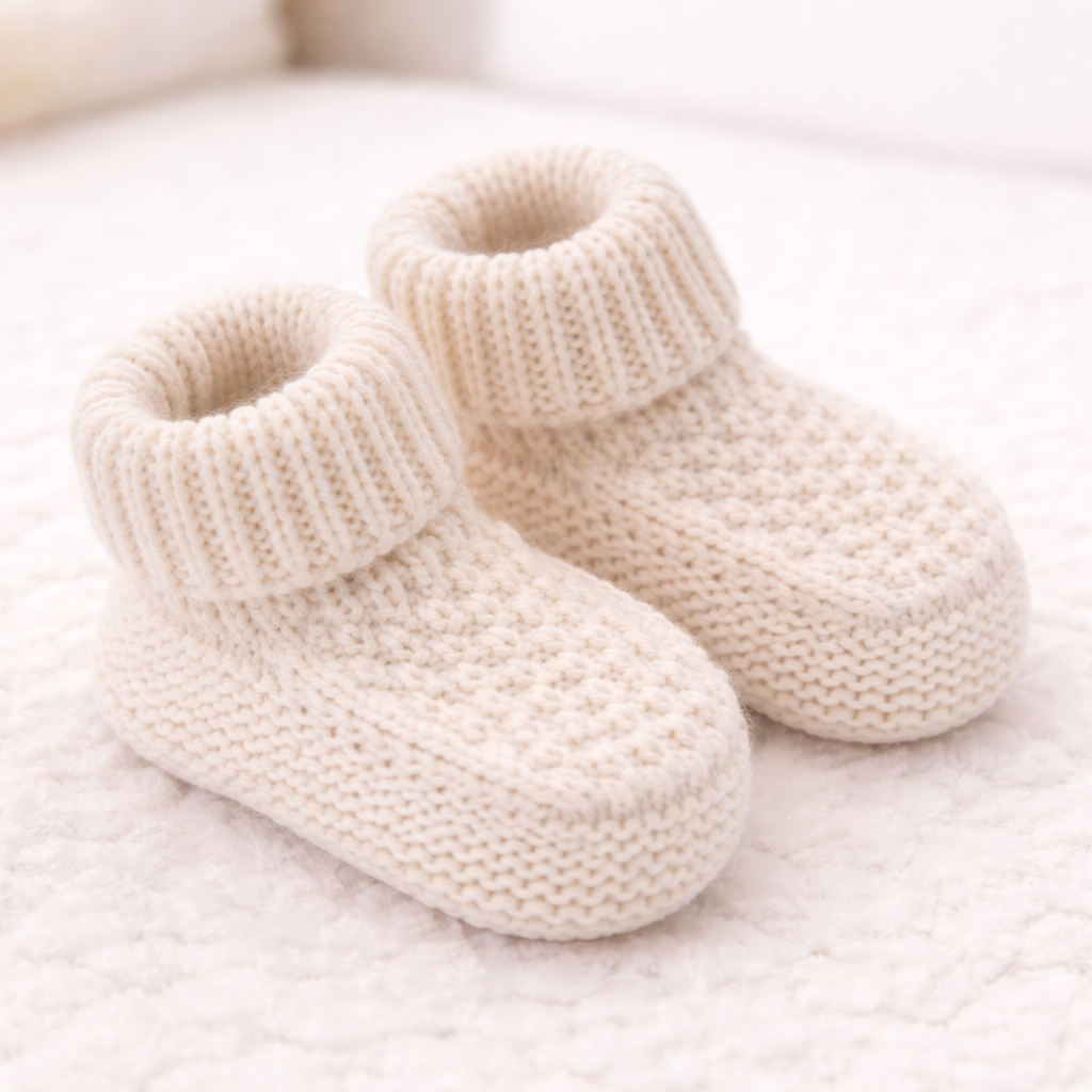 Embroidered Beige Blanket, Hat and Booties Gift Set