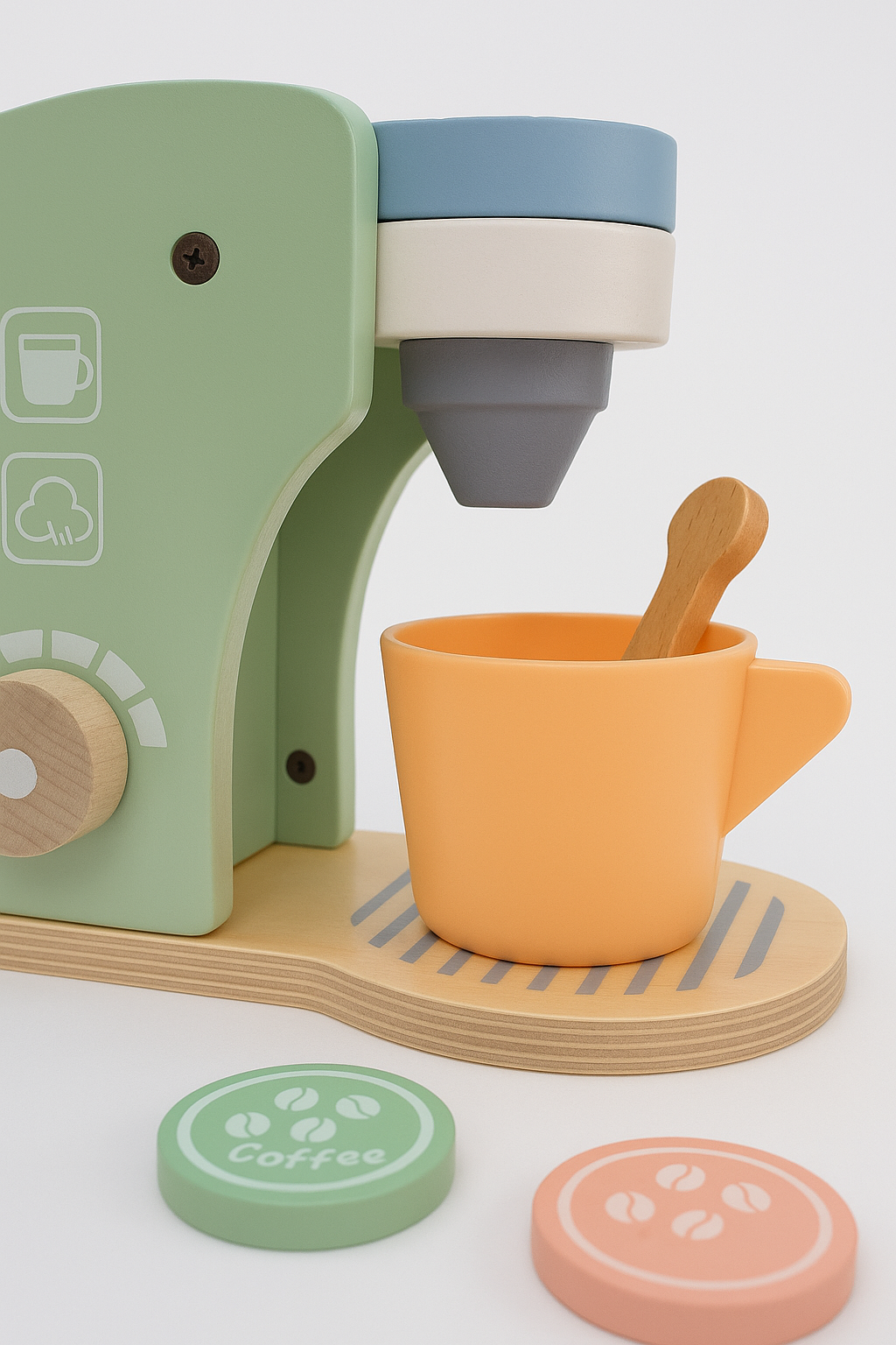 Wooden Educational Coffee Maker Set Toy (6 pcs)