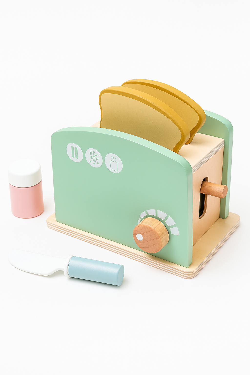 Wooden Educational Toaster Set Toy (8 pcs)