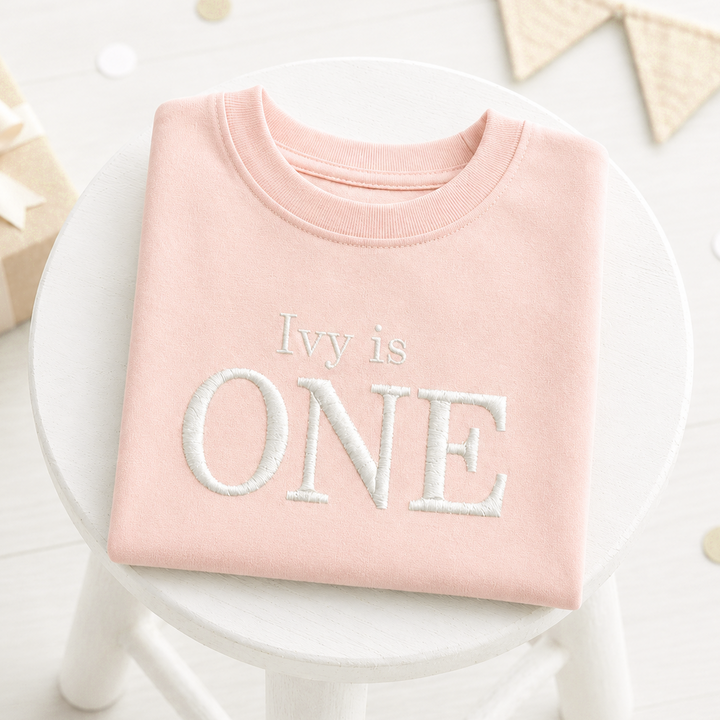 Personalised Embroidered I Am One First Birthday T-Shirt