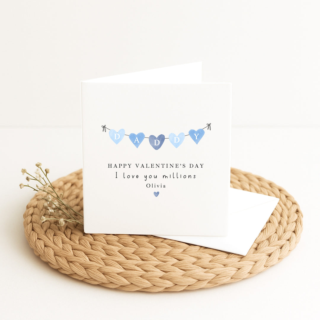 Personalised Blue Happy Valentine&
