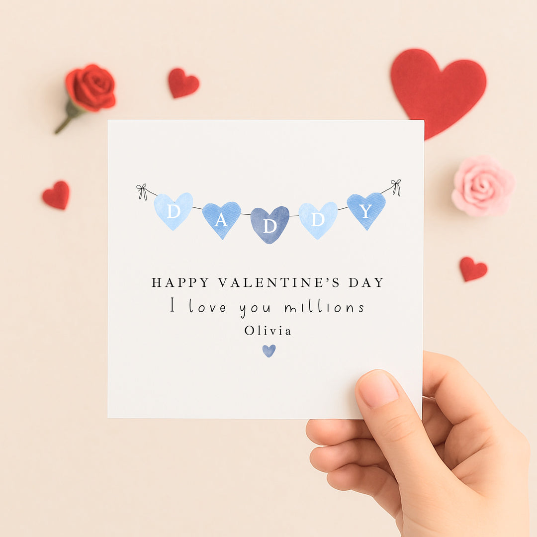 Personalised Blue Happy Valentine&