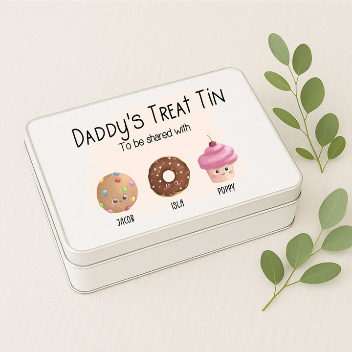 Personalised Daddy's Treat Tin To be Shared With