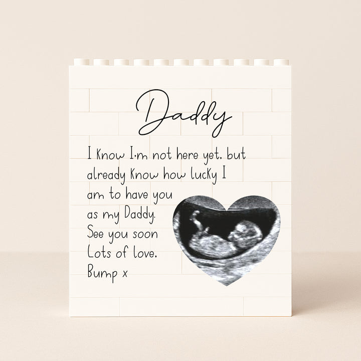 Personalised Baby Scan Love Bump Building Blocks