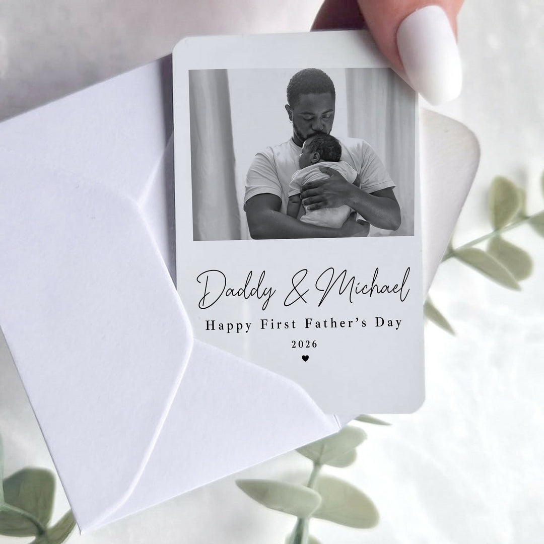 Personalised Photo Happy 1st Father's Day Daddy Wallet Card