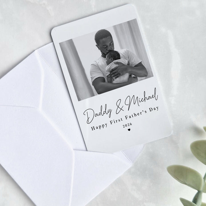 Personalised Photo Happy 1st Father's Day Daddy Wallet Card