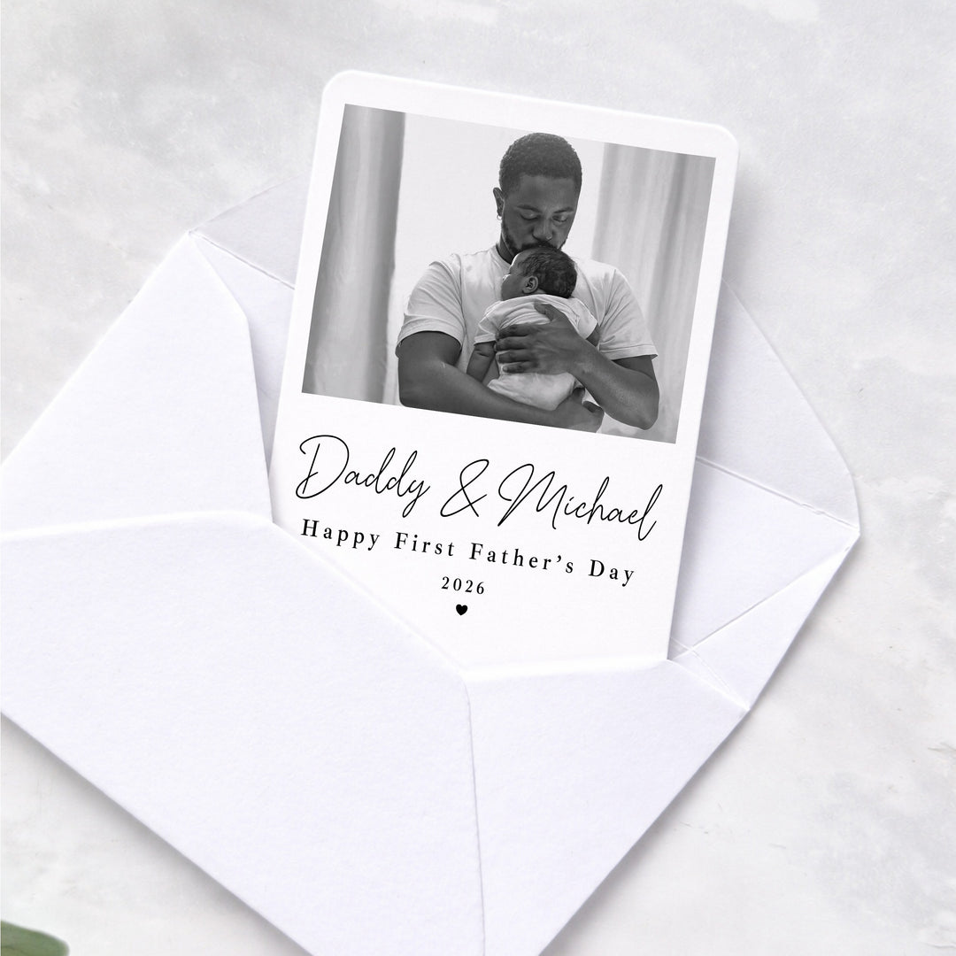 Personalised Photo Happy 1st Father's Day Daddy Wallet Card