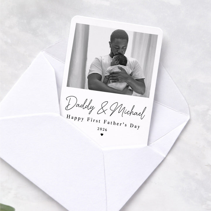 Personalised Photo Happy 1st Father's Day Daddy Wallet Card