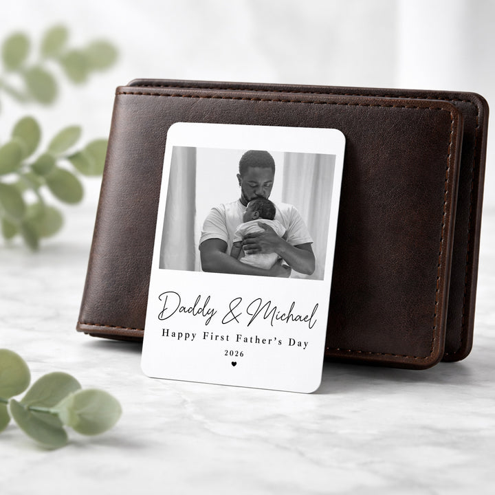 Personalised Photo Happy 1st Father's Day Daddy Wallet Card