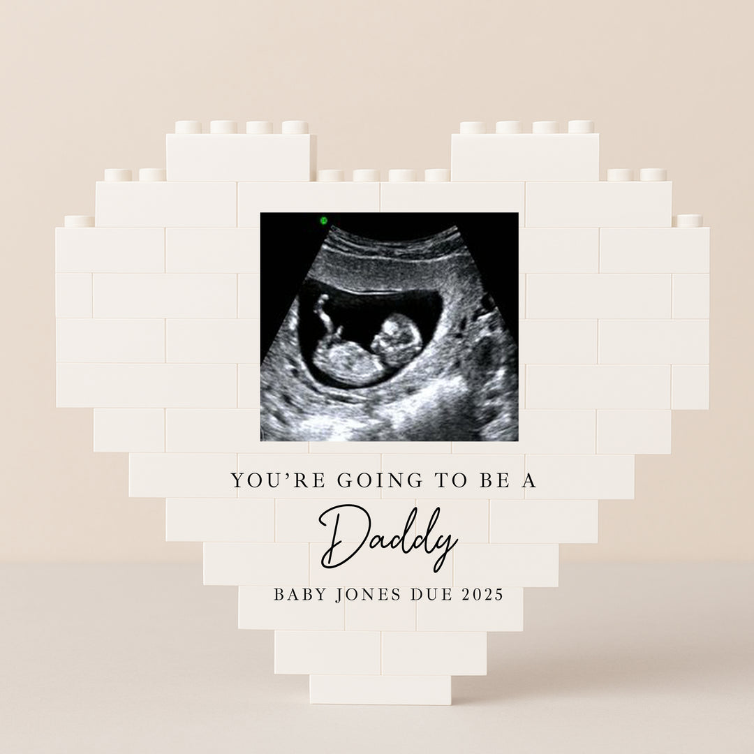Personalised You're Going to Be a Daddy Announcement Building Blocks