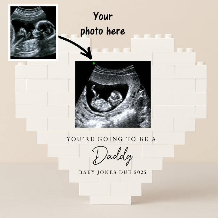 Personalised You're Going to Be a Daddy Announcement Building Blocks
