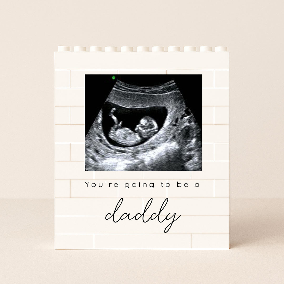 Personalised You're Going to Be a Daddy Announcement Building Blocks