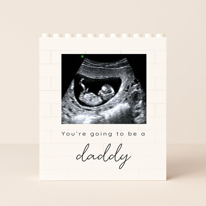 Personalised You're Going to Be a Daddy Announcement Building Blocks