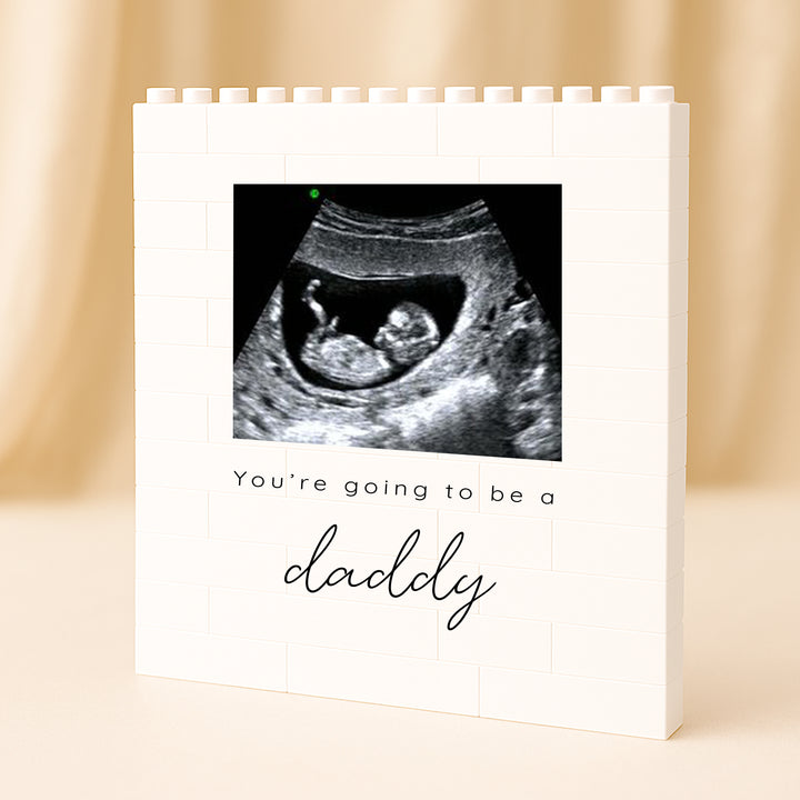Personalised You're Going to Be a Daddy Announcement Building Blocks