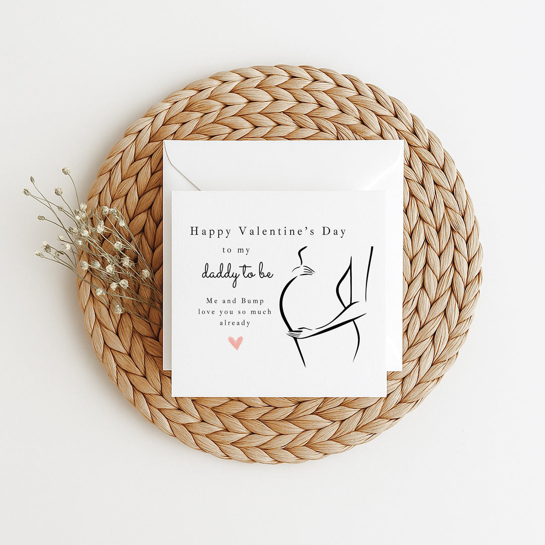 Happy Valentine's Day Daddy Love Bump Card