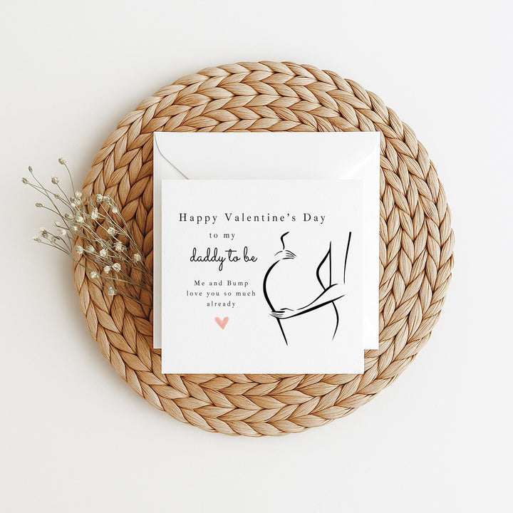Happy Valentine's Day Daddy Love Bump Card