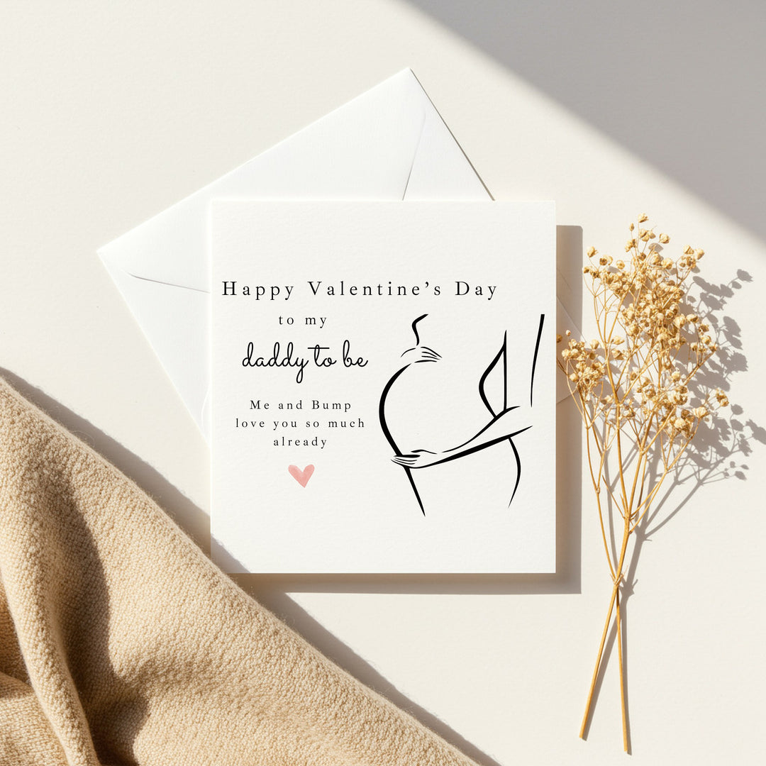 Happy Valentine's Day Daddy Love Bump Card