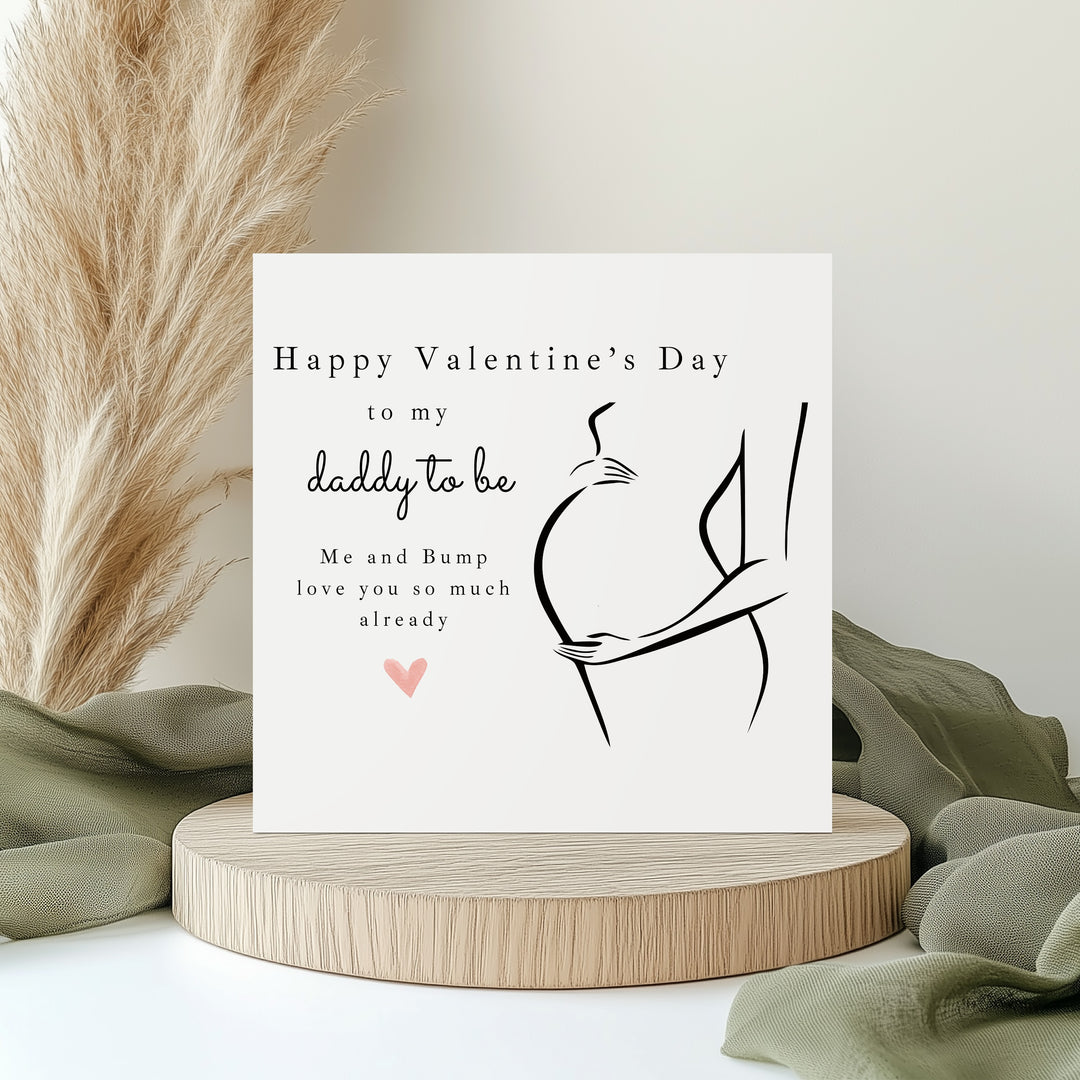 Happy Valentine's Day Daddy Love Bump Card
