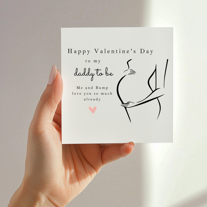 Happy Valentine's Day Daddy Love Bump Card