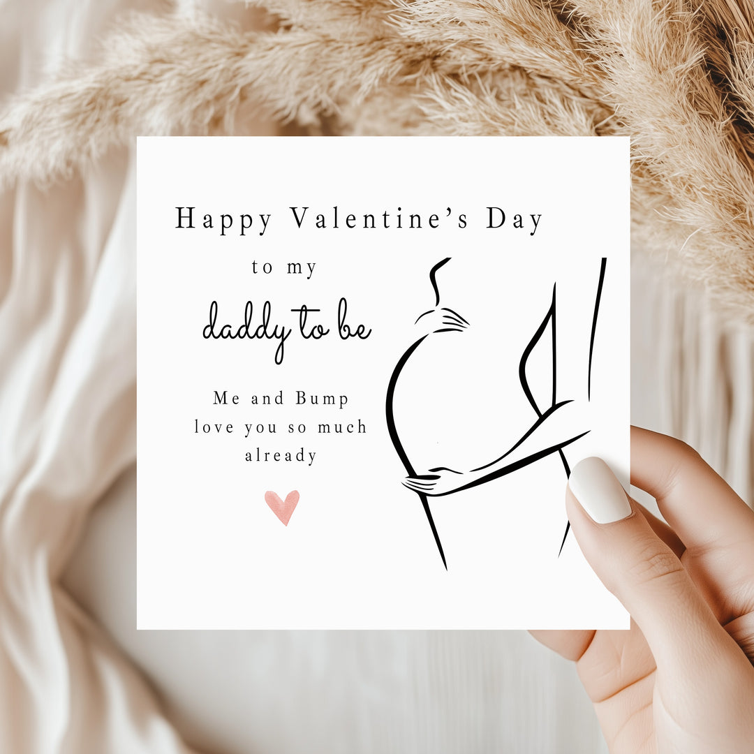 Happy Valentine's Day Daddy Love Bump Card