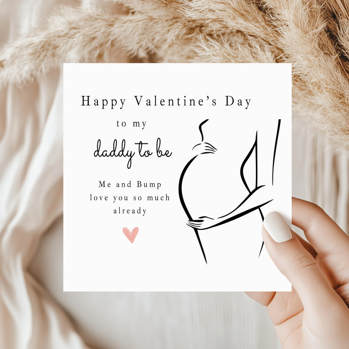 Happy Valentine's Day Daddy Love Bump Card
