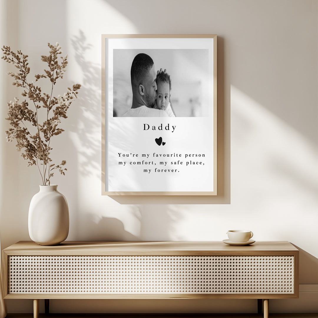 Personalised Photo Daddy You Are My Favourite Poster