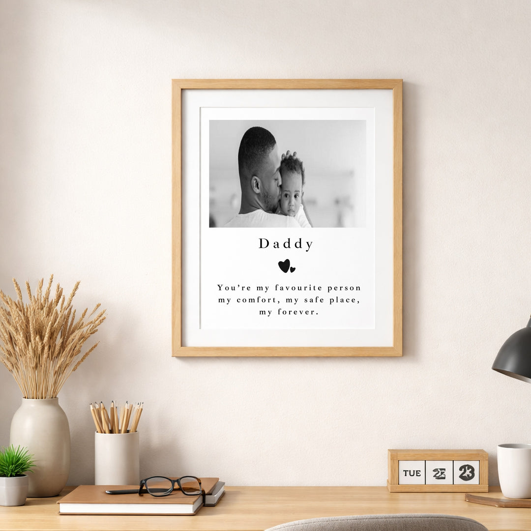 Personalised Photo Daddy You Are My Favourite Poster