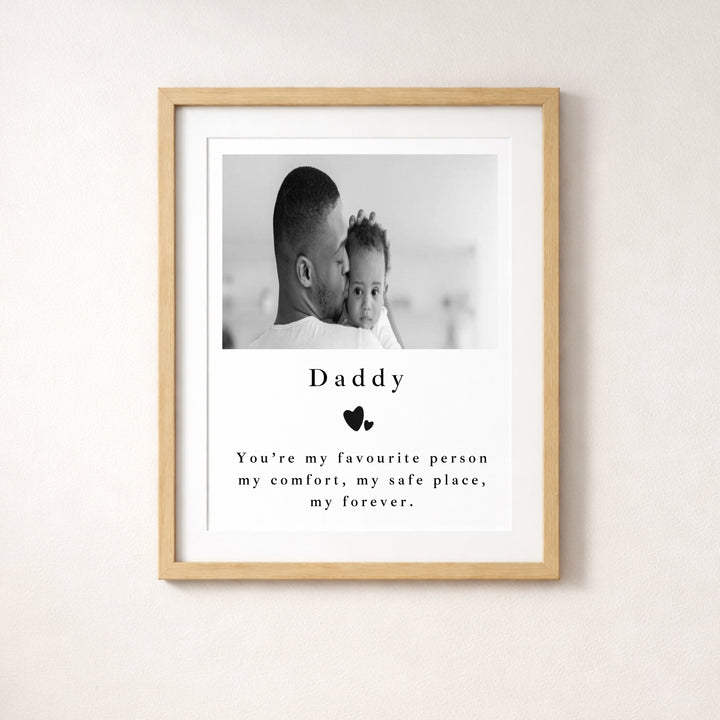Personalised Photo Daddy You Are My Favourite Poster