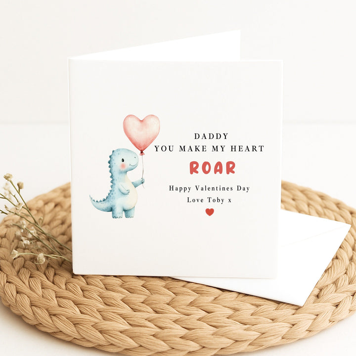 Personalised Daddy You Make My Heart Roar Valentine&