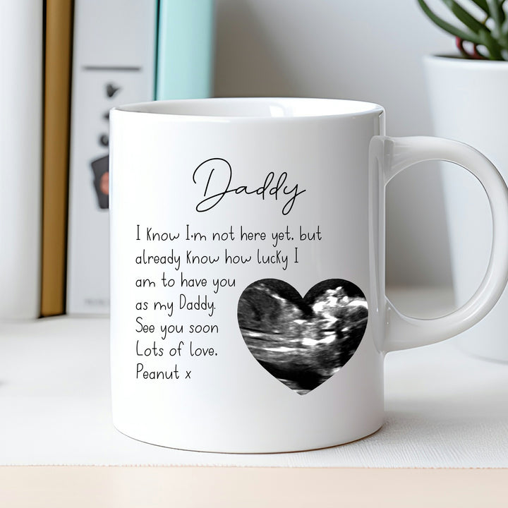 Personalised Photo Baby Scan Happy Father's Day Mug