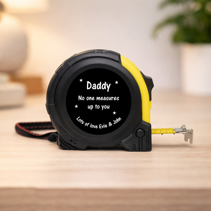 Personalised Black Stars No One Measures Up To You Tape Measure