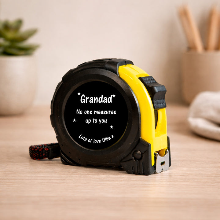 Personalised Black Stars No One Measures Up To You Tape Measure