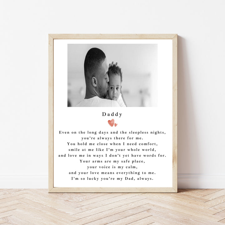 Personalised Photo Daddy Poem Poster