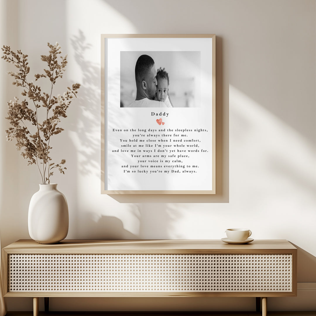 Personalised Photo Daddy Poem Poster