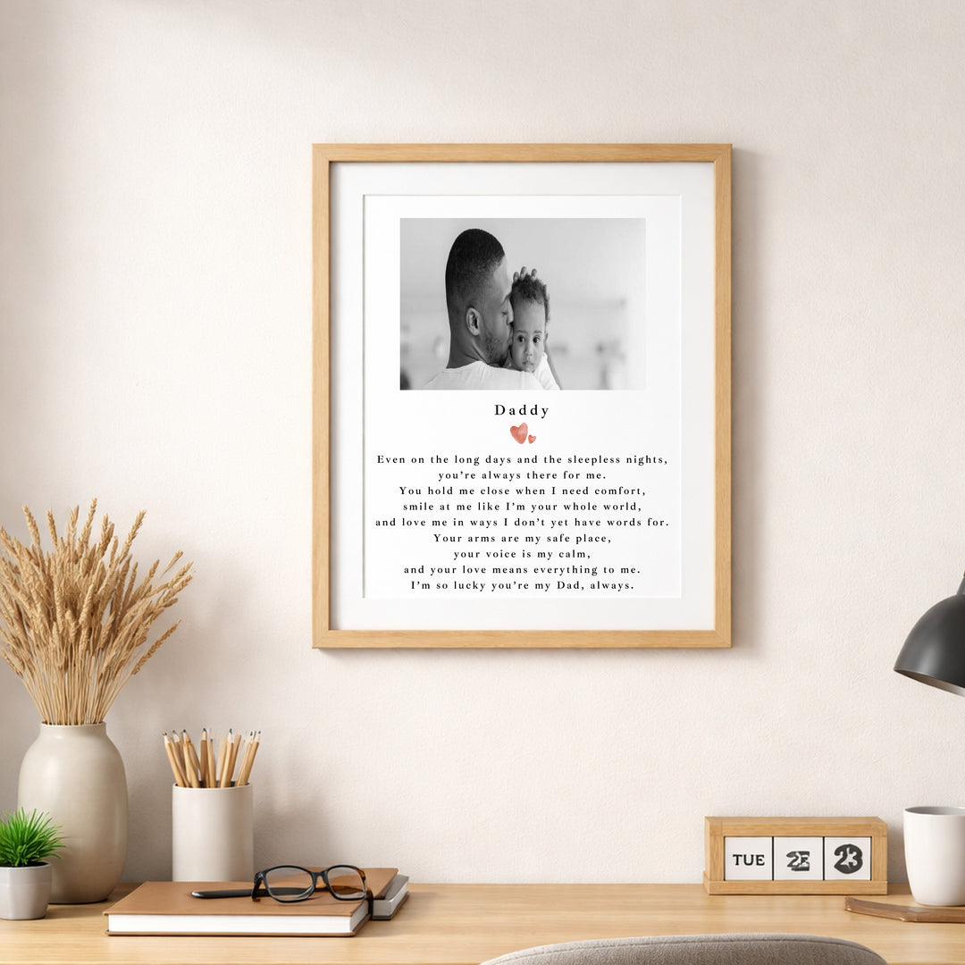 Personalised Photo Daddy Poem Poster