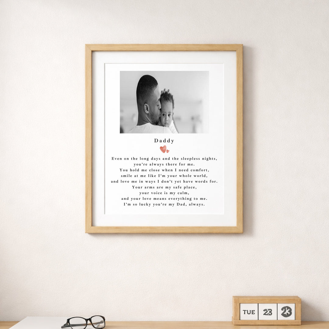 Personalised Photo Daddy Poem Poster
