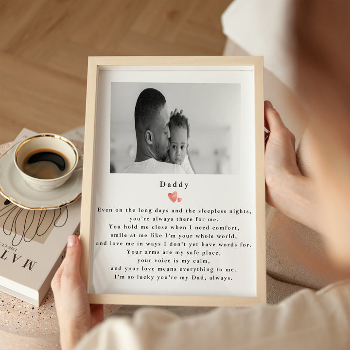 Personalised Photo Daddy Poem Poster