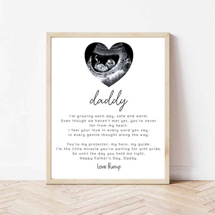 Personalised Baby Scan Happy Father's Day Poster