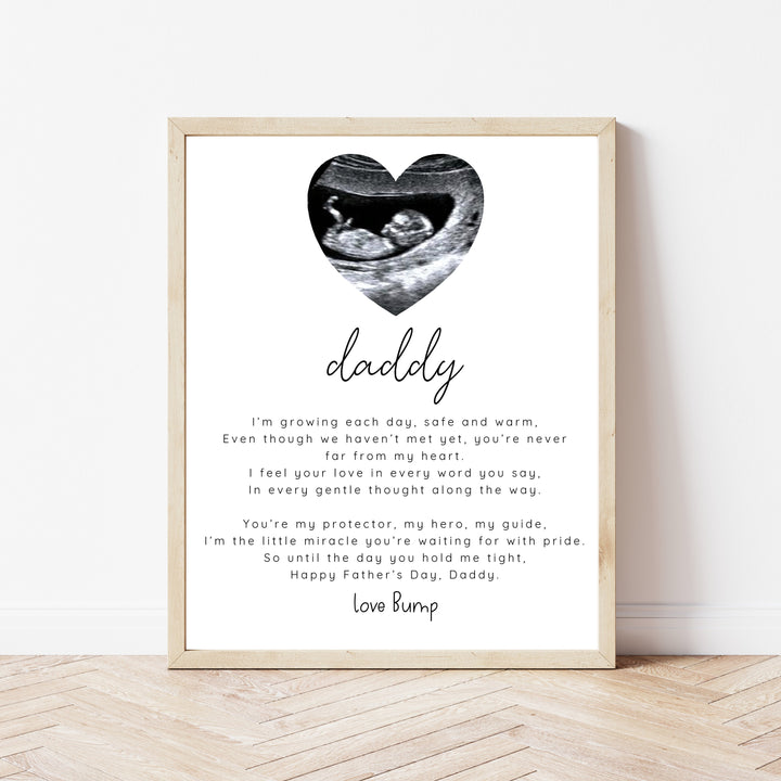 Personalised Baby Scan Happy Father's Day Poster