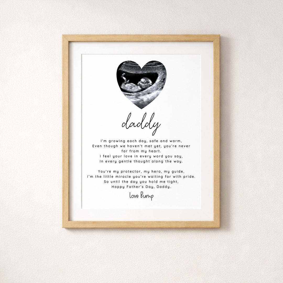 Personalised Baby Scan Happy Father's Day Poster