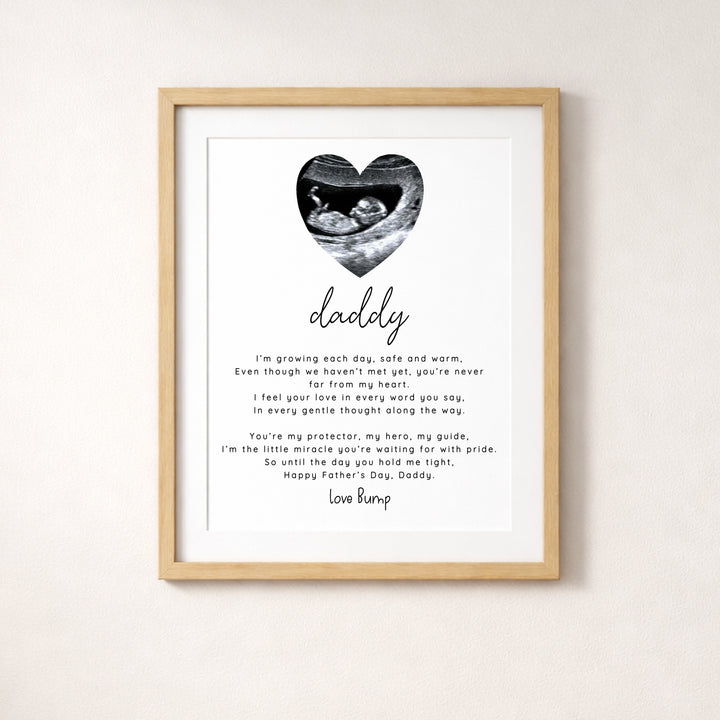 Personalised Baby Scan Happy Father's Day Poster