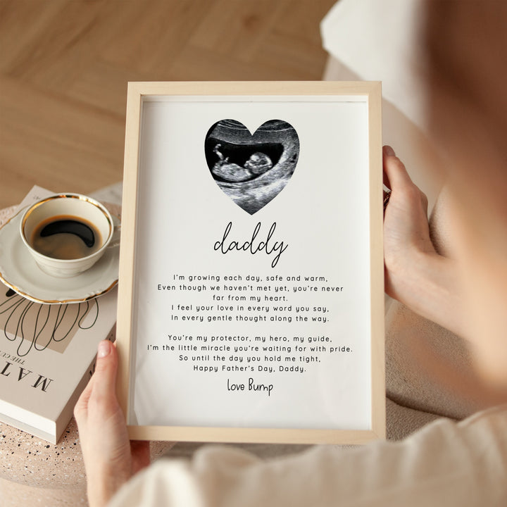 Personalised Baby Scan Happy Father's Day Poster