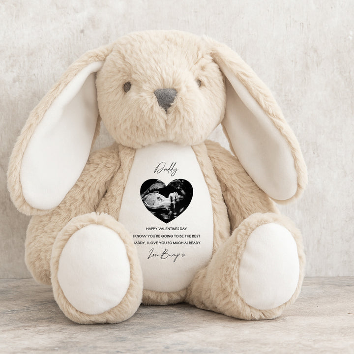 Personalised Love Bump Baby Scan Happy Valentine's Day Soft Toy