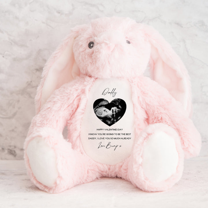 Personalised Love Bump Baby Scan Happy Valentine's Day Soft Toy