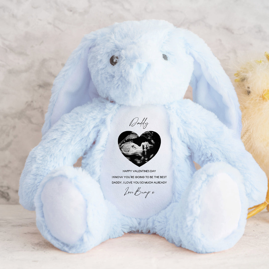 Personalised Love Bump Baby Scan Happy Valentine's Day Soft Toy