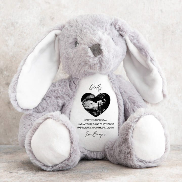 Personalised Love Bump Baby Scan Happy Valentine's Day Soft Toy