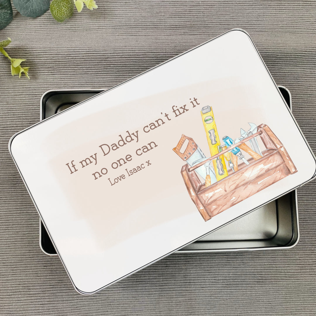 Personalised Dad Can Fix It Tin