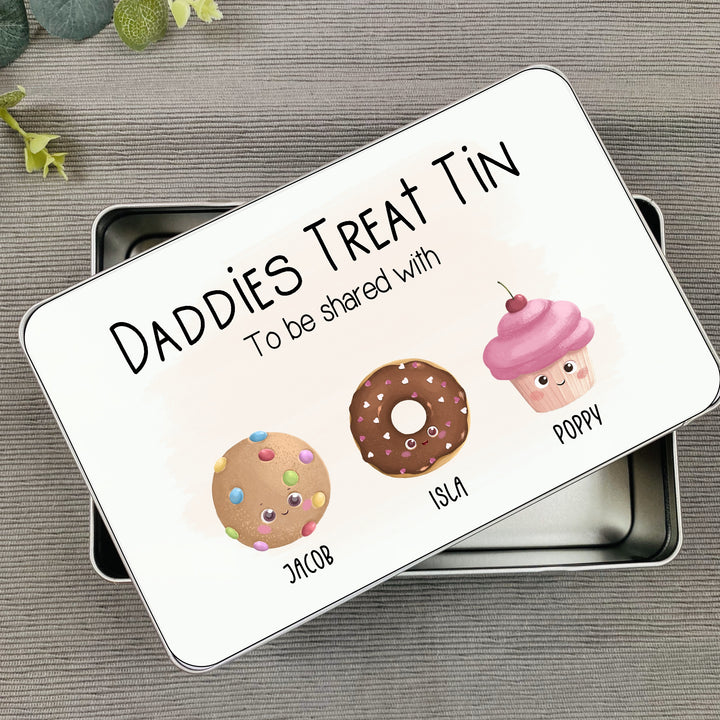 Personalised Daddy's Treat Tin To be Shared With