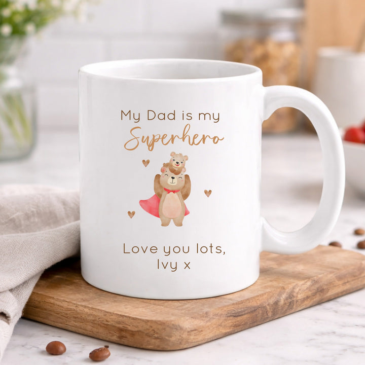 Personalised Daddy Is My Superhero Father's Day Mug